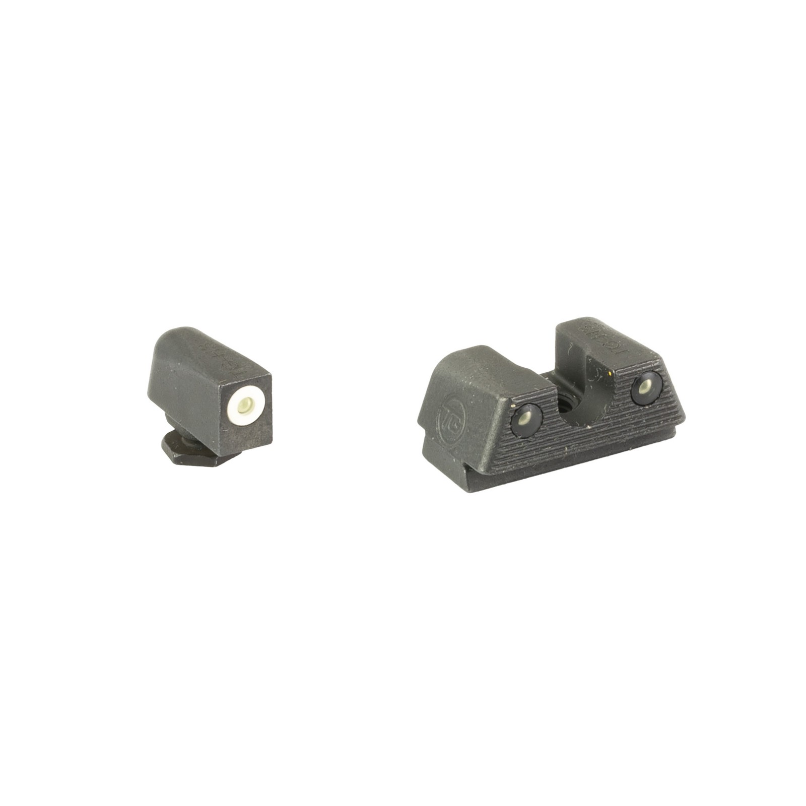 TRUGLO Tritium X Night Sight Set Glock 42 43 Green Tritium White Ring Steel