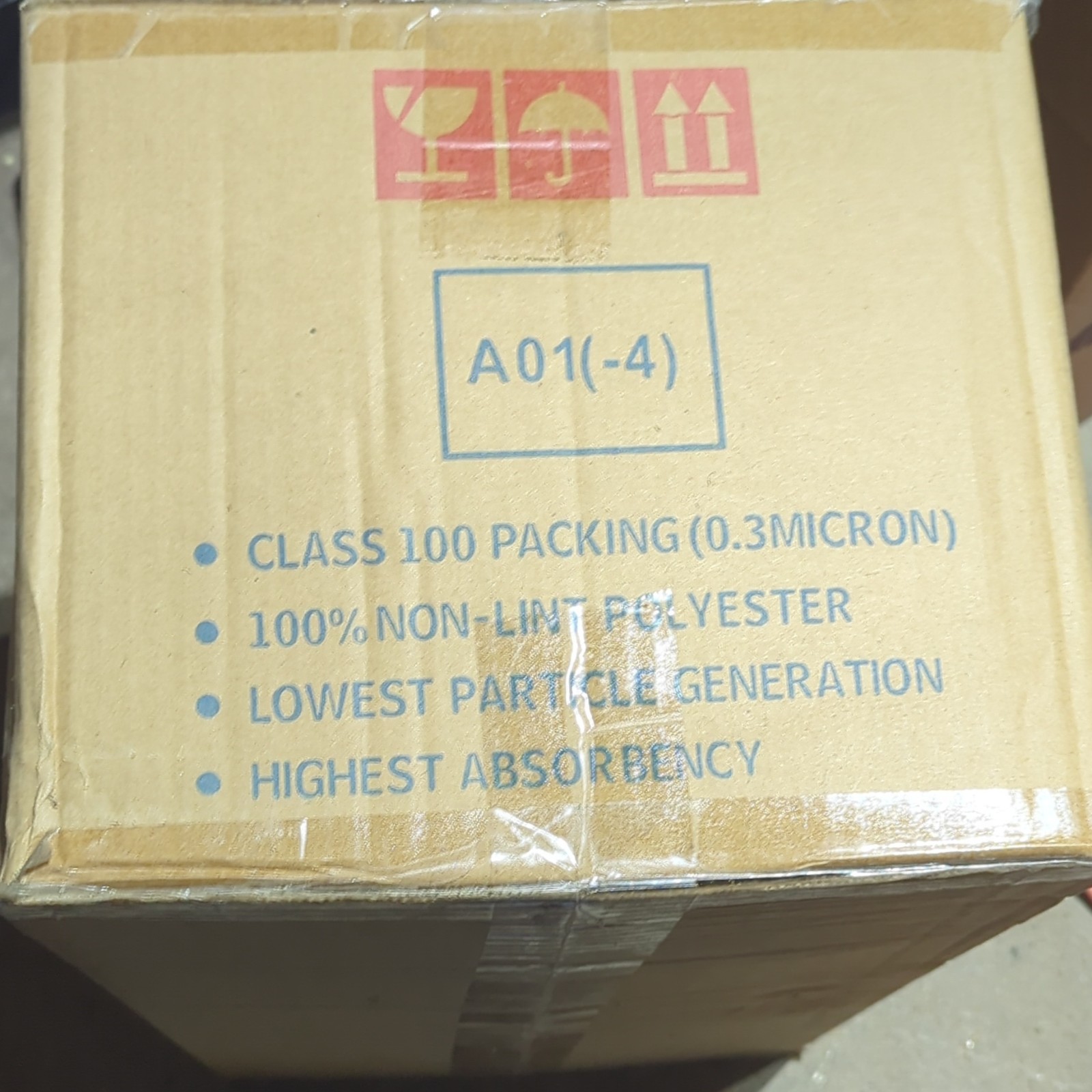 hundreds pieces of Cleanroom Wipers A01(-4) ISO 5 Class 100 4″ x 4″ Polyester