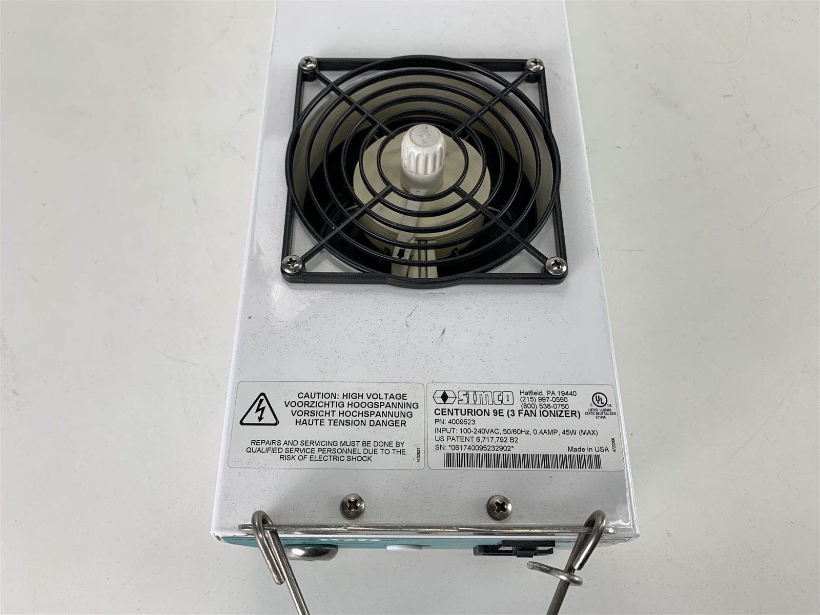 SIMCO CENTURION 9E 3 FAN IONIZER- IONIZING FAN
