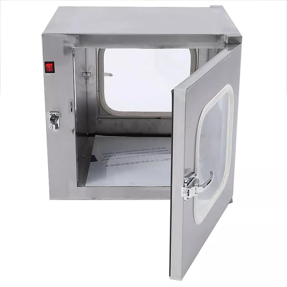 Portable Double Door Pass Through Box Lab Sterilization Cleanroom Tech Pass 220V
