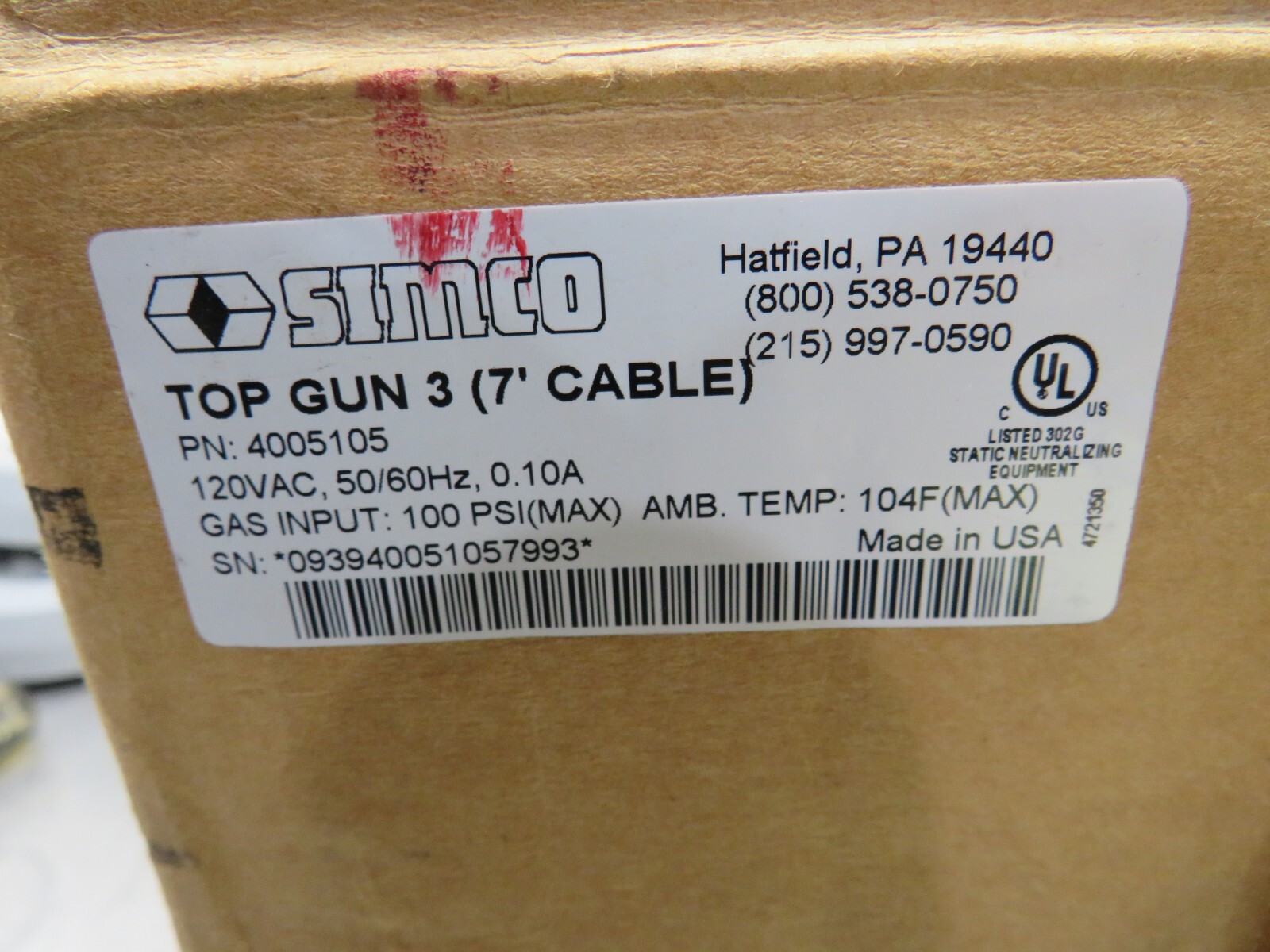 Simco 4005105 Top Gun 3 (7′ Cable)