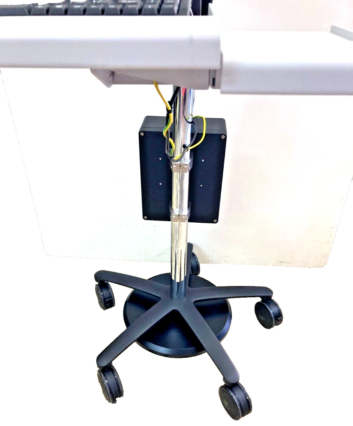 Ergotron Rolling Mobile Computer Cart Sit Stand Combo Extender Clean Room (10818