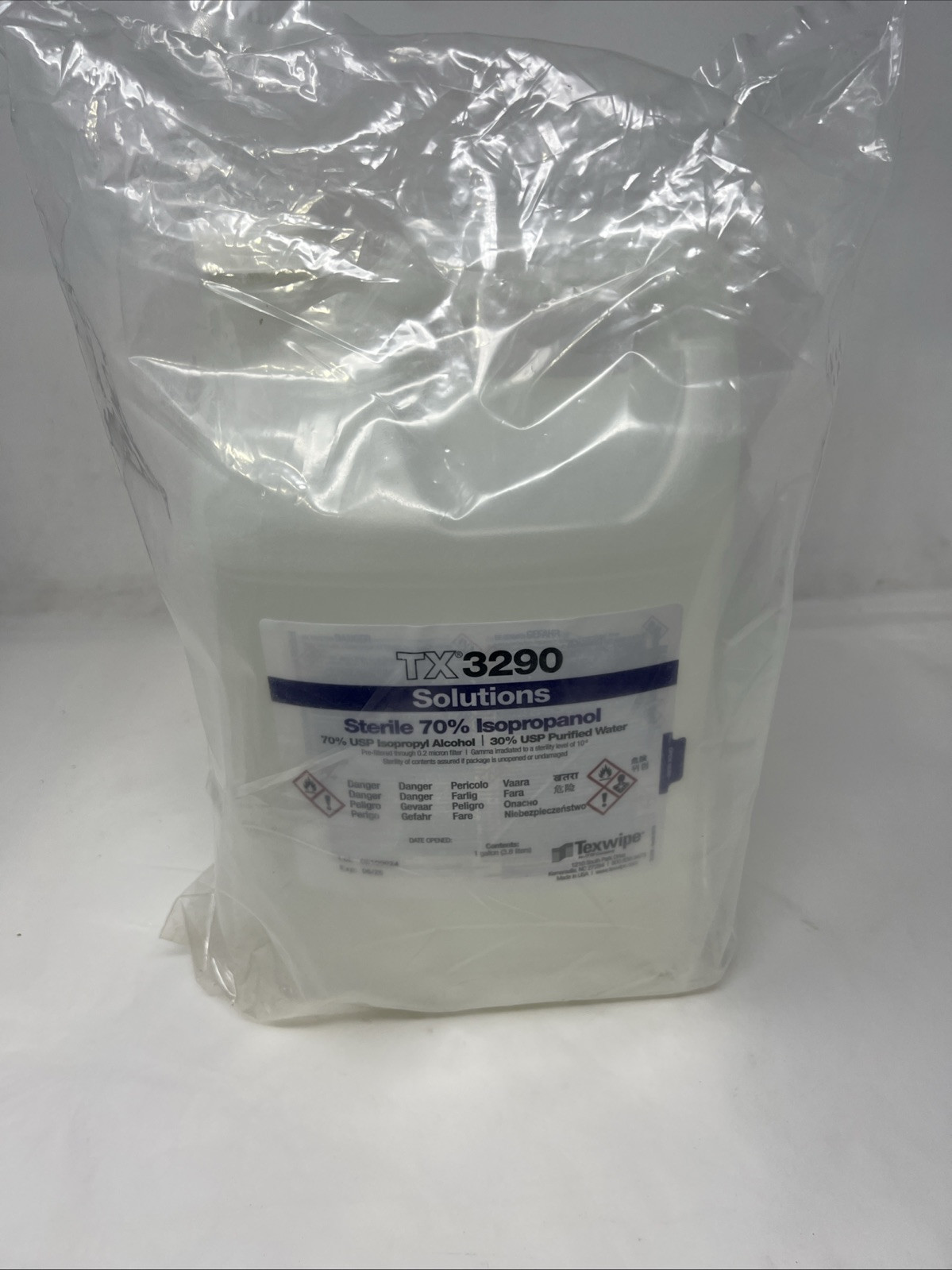 TexWipe TX3290 Sterile 70% Isopropyl Alcohol, USP Grade, Clean Room Equipment