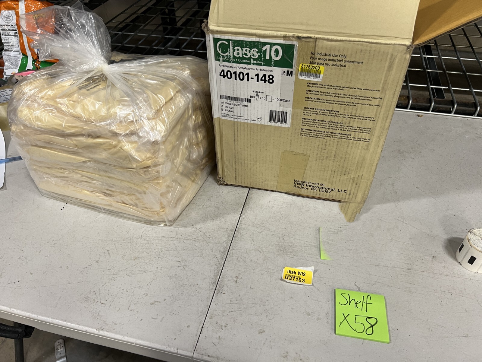 (QTY 1000) VWR International CertiClean 40101-148 Class 10 Latex Gloves, Size M