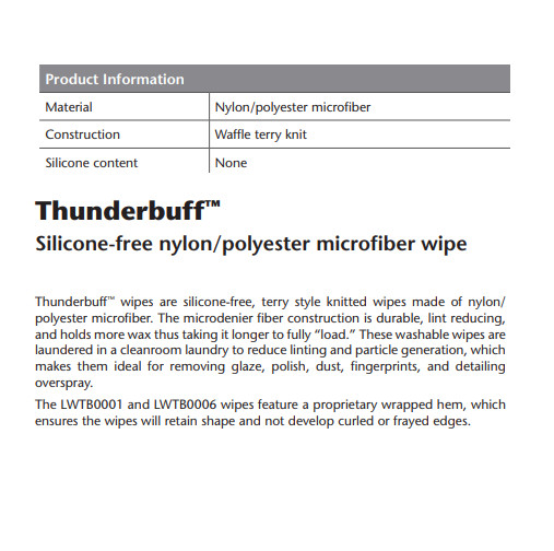 (10) Contec Thunderbuff 12″ x 12″ Microfiber Wipes LWTB0006 Factory Sealed (HR)