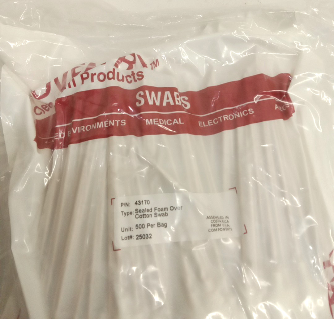 Coventry 43170 Sealed Foam Over Cotton Swabs .80″ x .35″ Head 6.0″ Handle 500pk