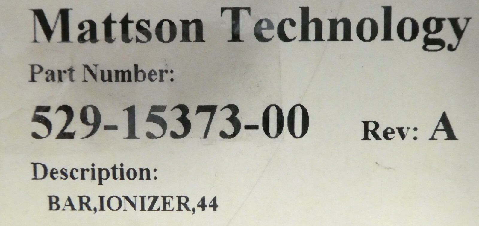 ION Systems 5685 44″ AeroBar Ionizer Bar 93-5200 Mattson 529-15373-00 New Spare