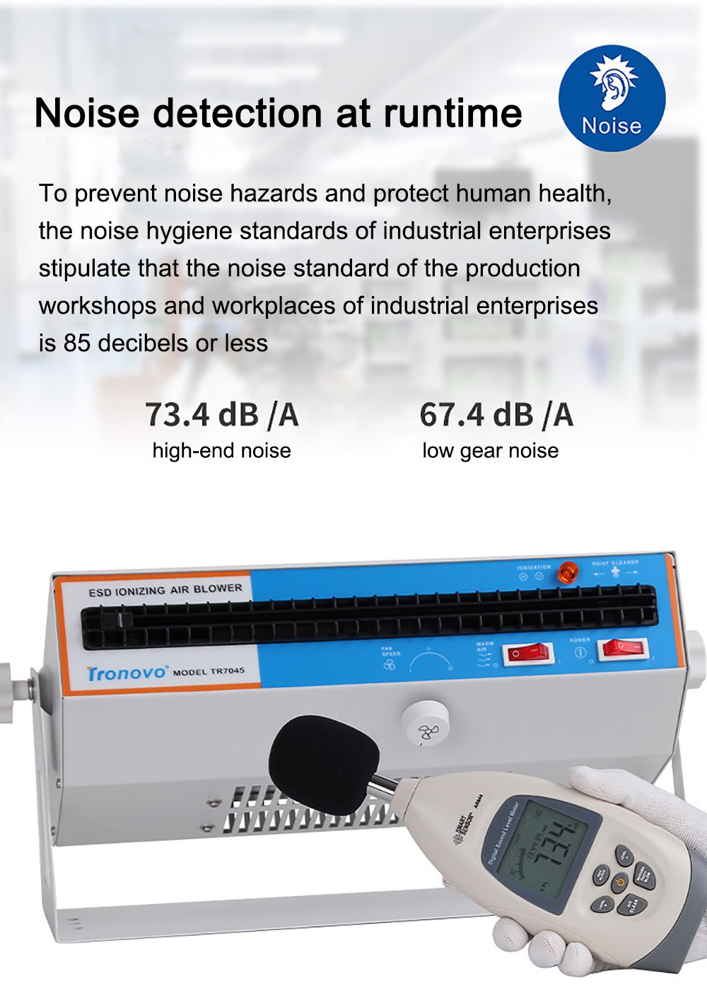 Anti-Static Ionizing Air Blower Fan Discharge Static Eliminator Ionizer Ion Fan!
