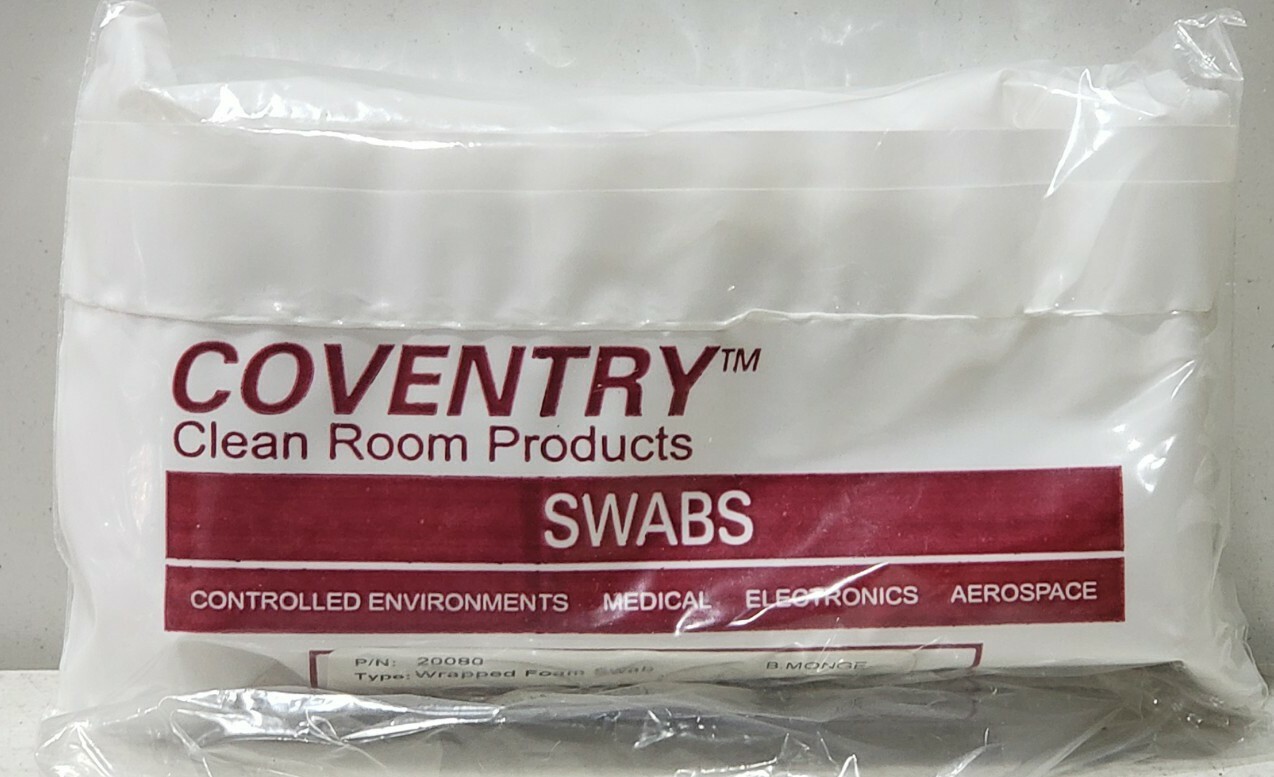 Chemtronics Coventry 20080 Swab,Cleanroom,Polyurethane/Foam,Pk500 White