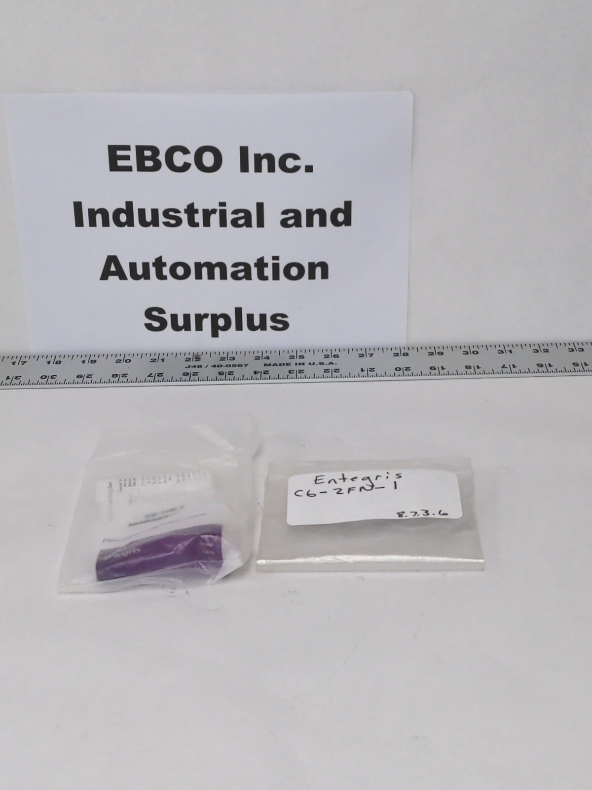 ENTEGRIS C6-2FN-1 Straight Adapter, 3/8 Flaretek x 1/8 MNPT