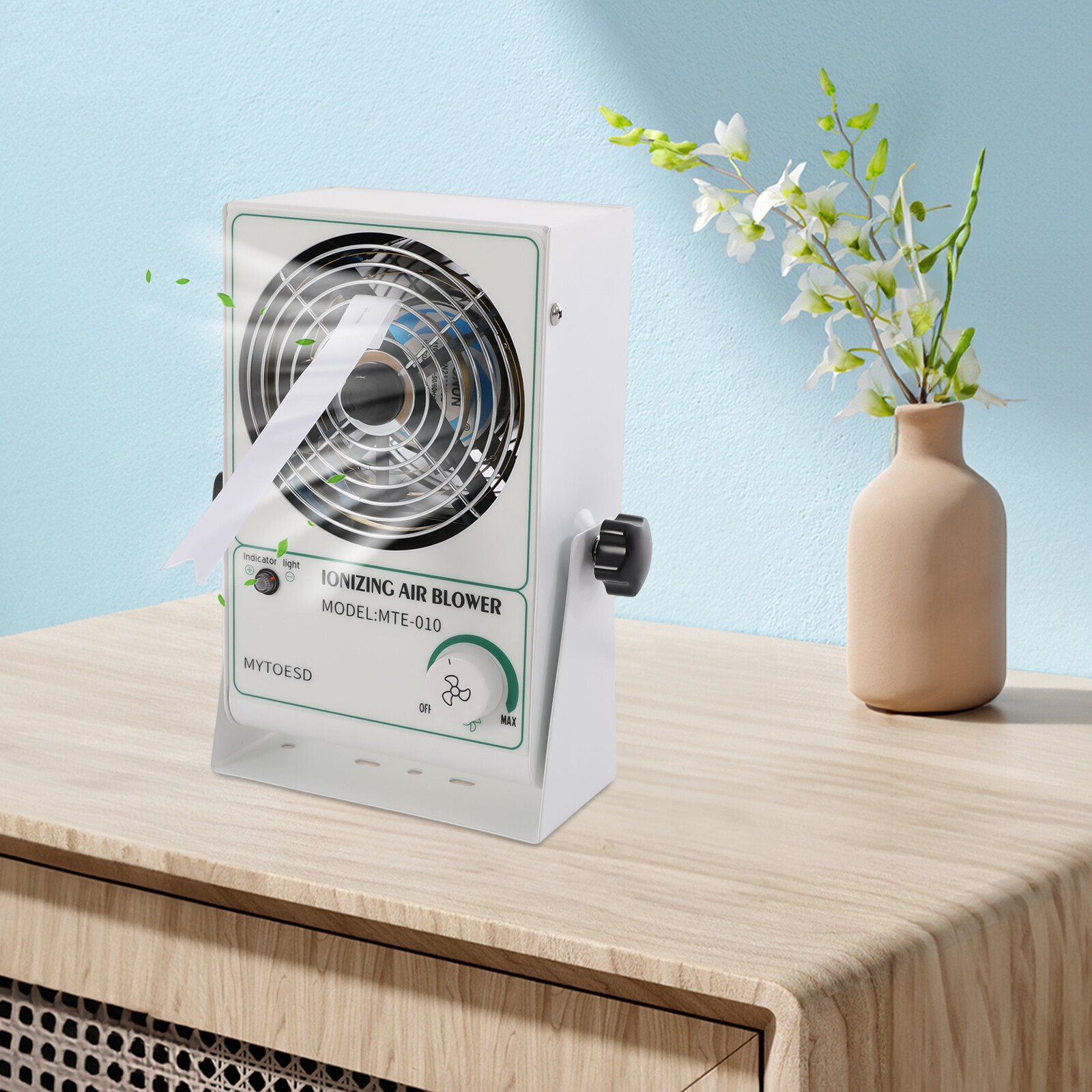 PC Ionizing Air Blower Fan Ion Anti Static Elimination Eliminator Adjustable