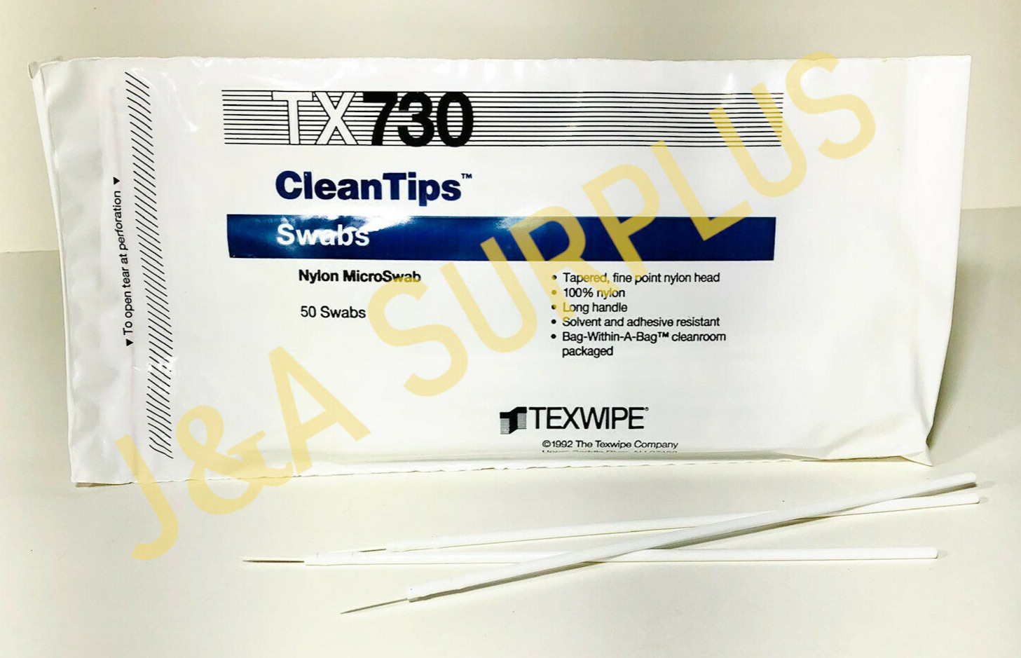 TEXWIPE TX730 CleanTips Nylon MicroSwab 50pk – Cleanroom packaged
