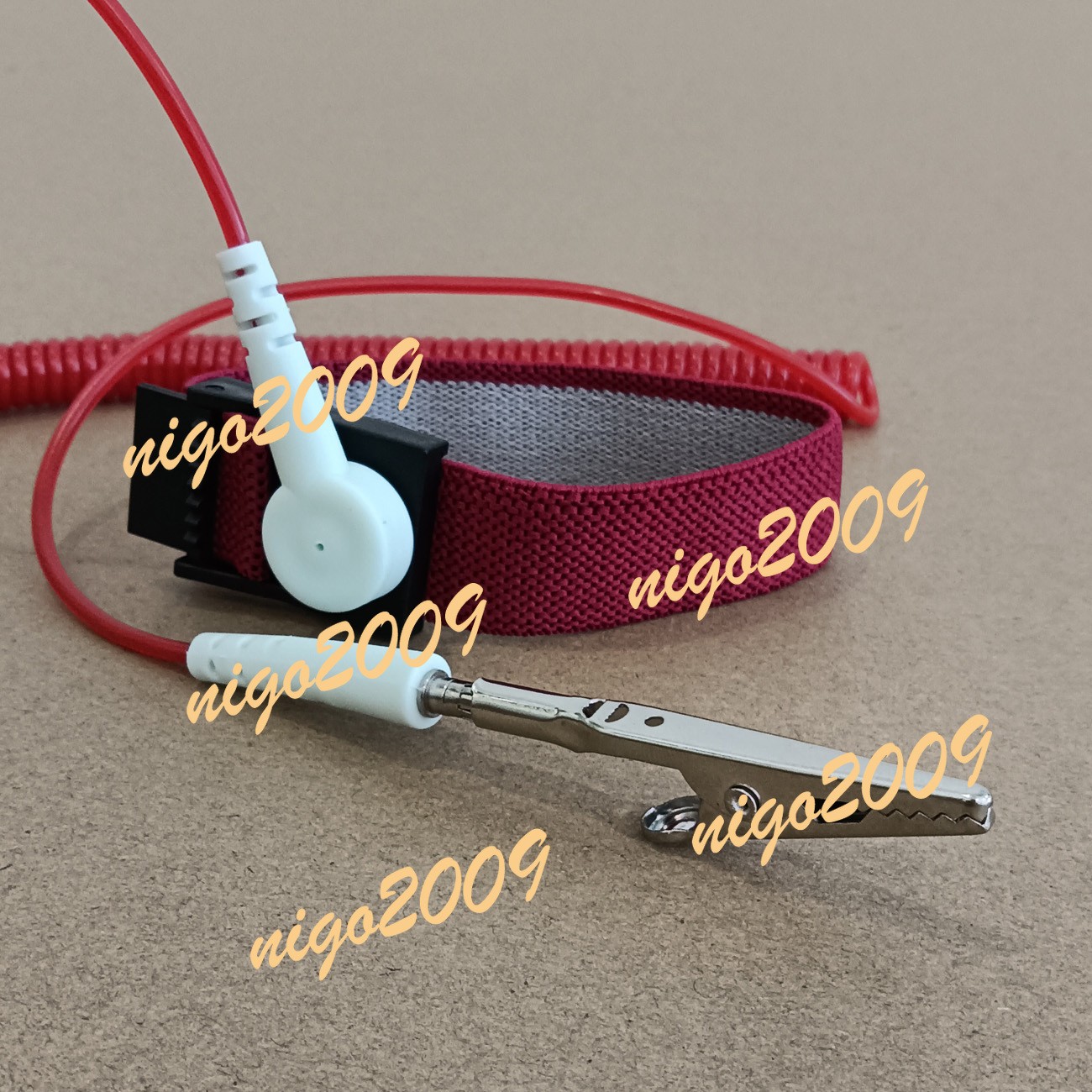 NEW Anti-static Antistatic ESD Ground Strap Wrist Band Grounding Bracelet Red #