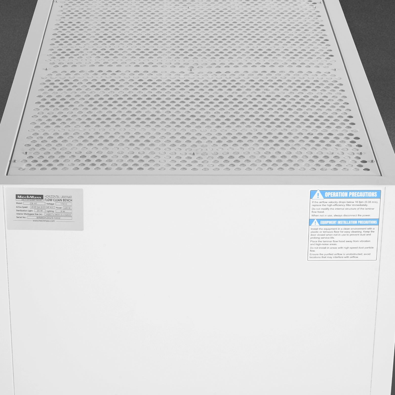 33.9” Horizontal Laminar Flow Clean Bench With HEPA&UV, ISO Class 5, CB-H1