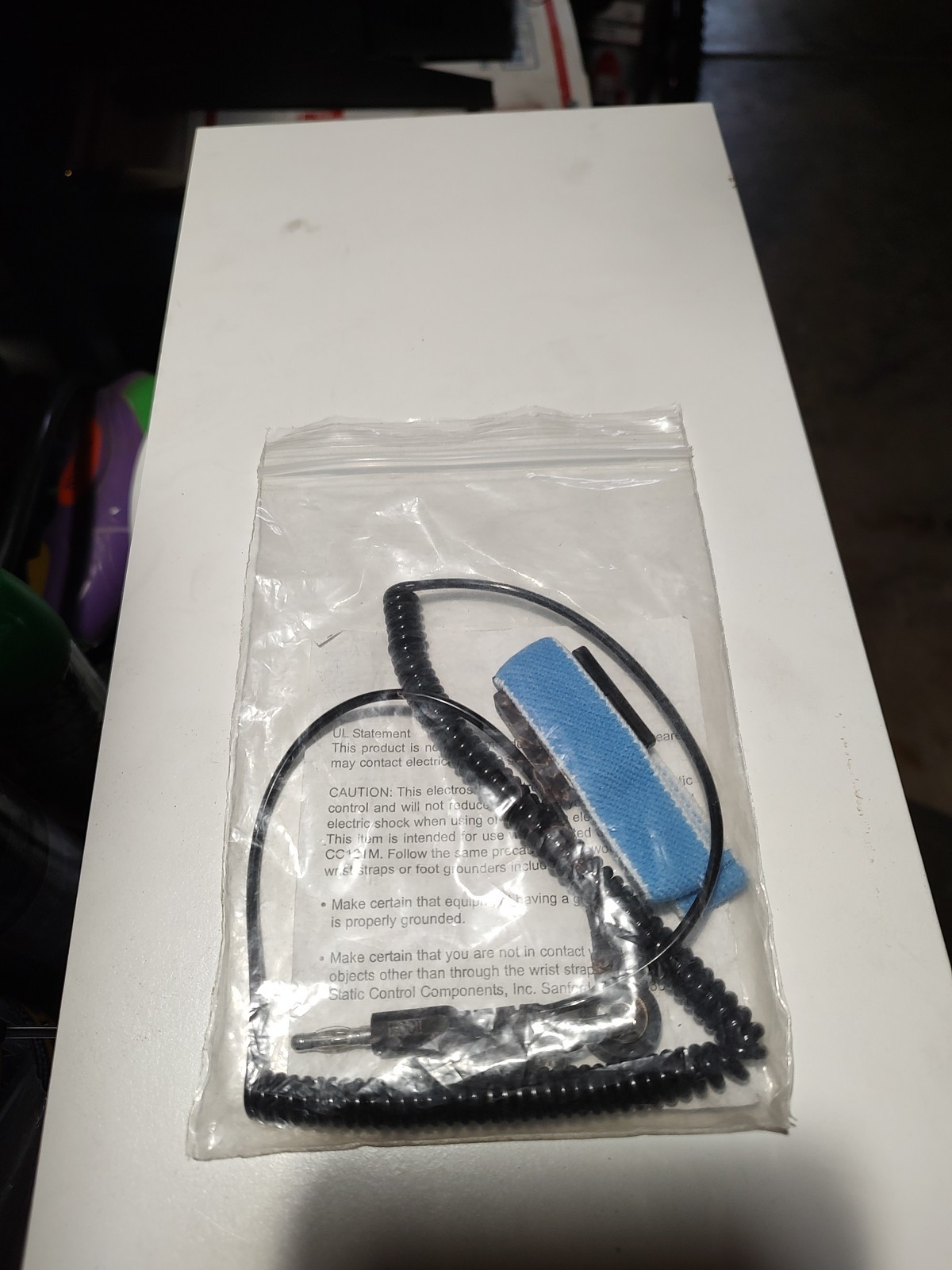 Static Control Devices ESD Wrist Band w/ Cord 1meg Resistor Grounding Cord 15′