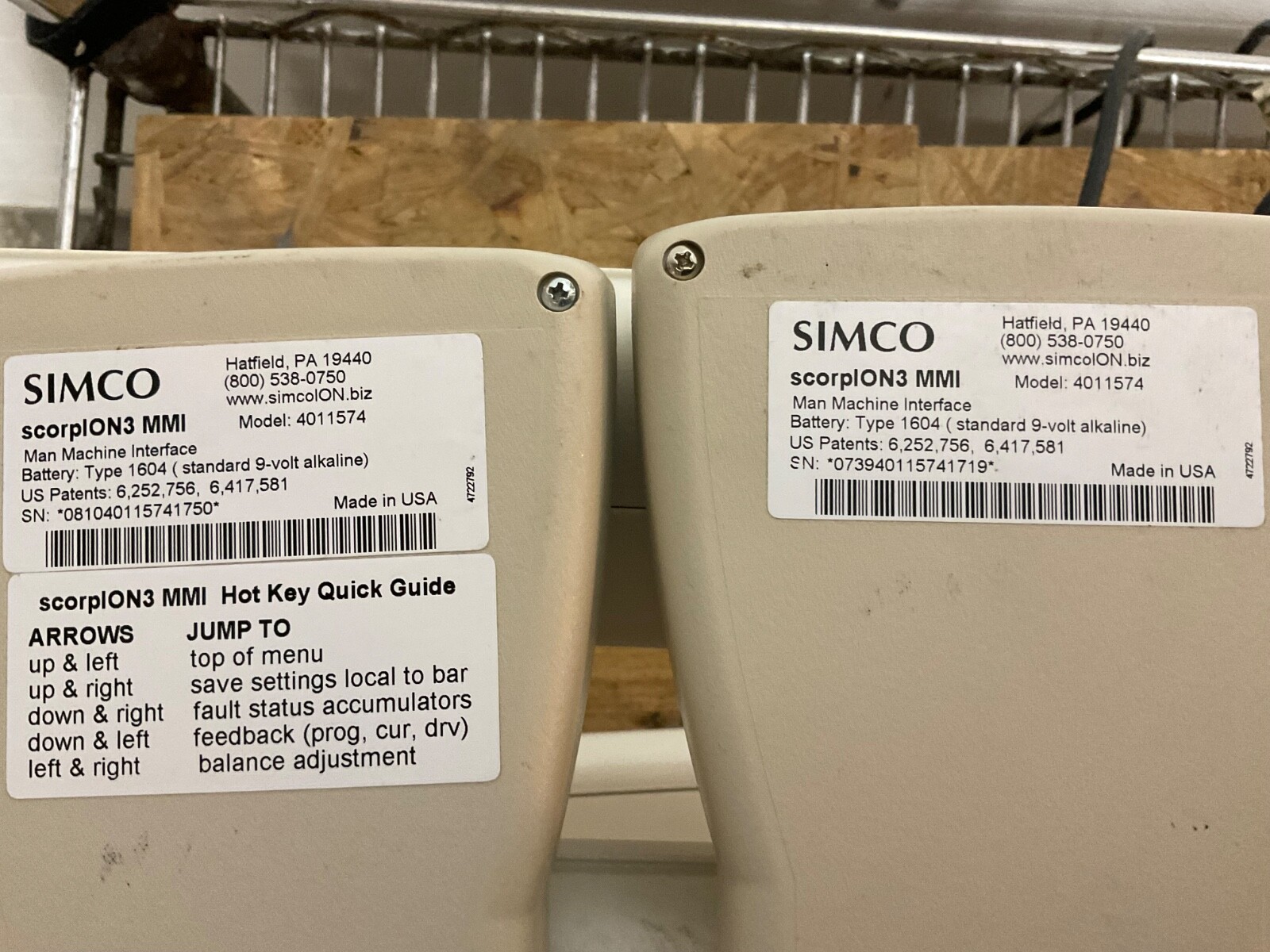 SIMCO LOT of scorpion3 MMI Man Machine Interface IONIZER Bar 44” power supply