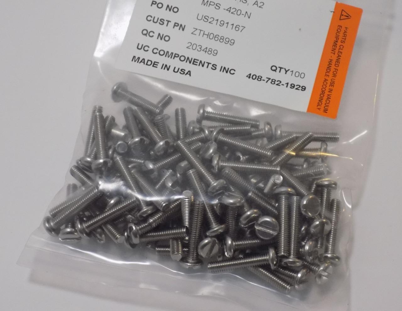 UC Components MPS-420-N Clean Room Screws M4-0.7x20mm 100-Pack