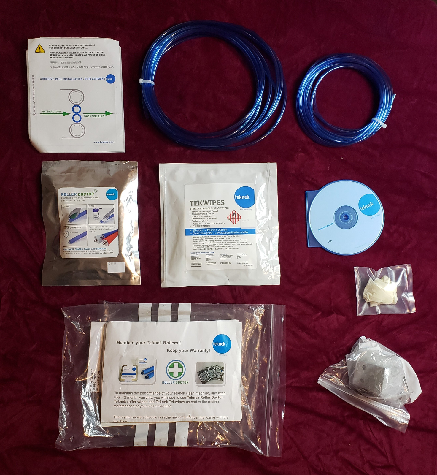 Teknek / Simco-Ion Cleaning Kits, Tekwipes, Roller Doctor, Tubing, etc, Slimline