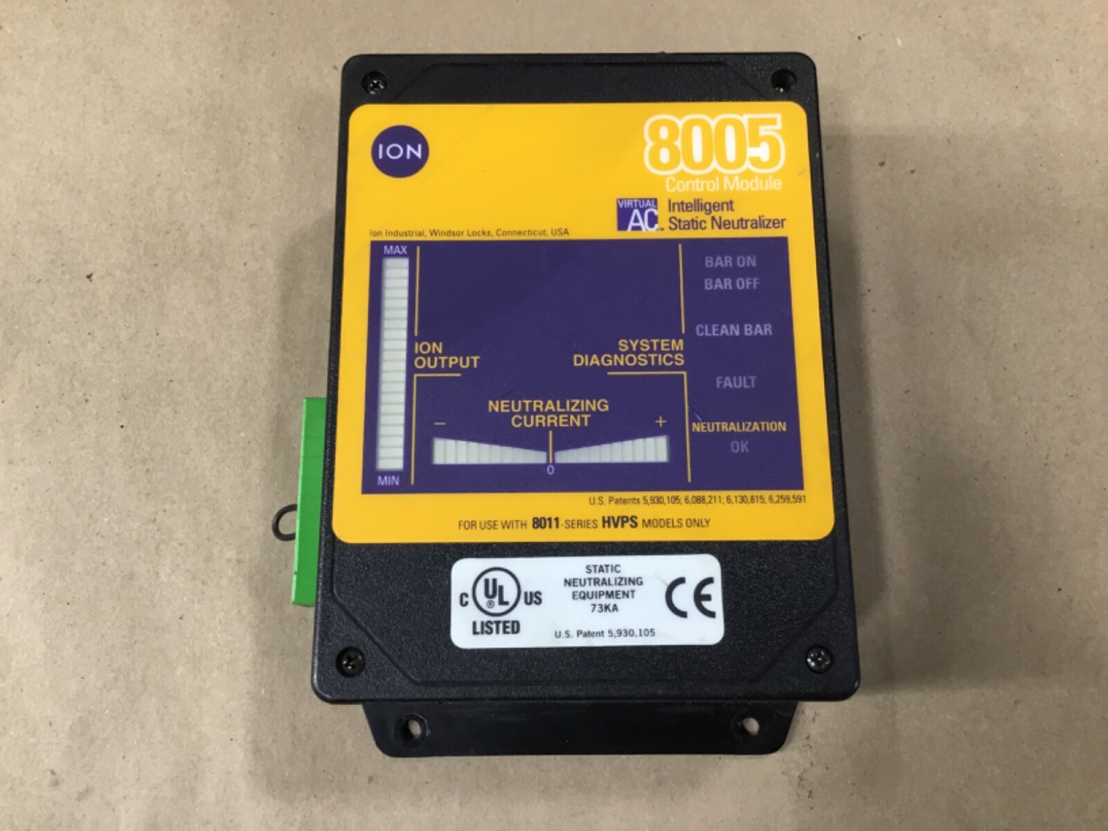 ION 8005 Control Module Virtual AC Intelligent Static Neutralizer 91-8005 #26I8