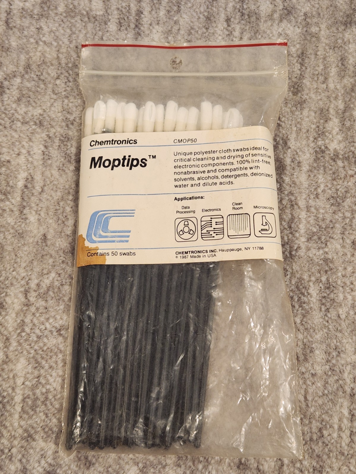 *** Bag of 27 ***, COVENTRY CmOP50 Swabs, Cleanroom, Polyester, White,…