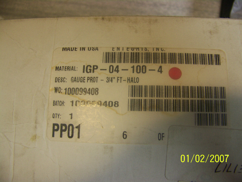 ENTEGRIS GAUGE PROTECTOR 3/4″ FLARE -HALO PN: IGP-04-100-4