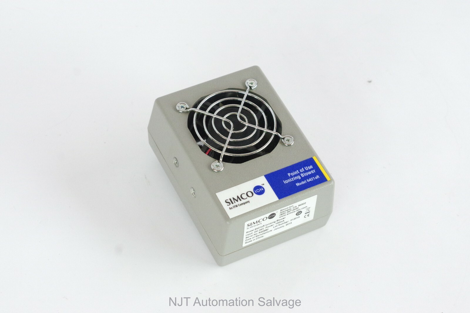 SIMCO-ION IONIZING BLOWER 6421aR 24V DC – Siemens Centaur XP