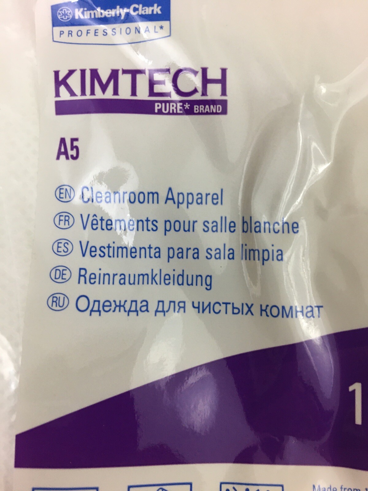Pack of 5 – KIMTECH Cleanroom Apparel A5 White Coveralls 3XL 88847