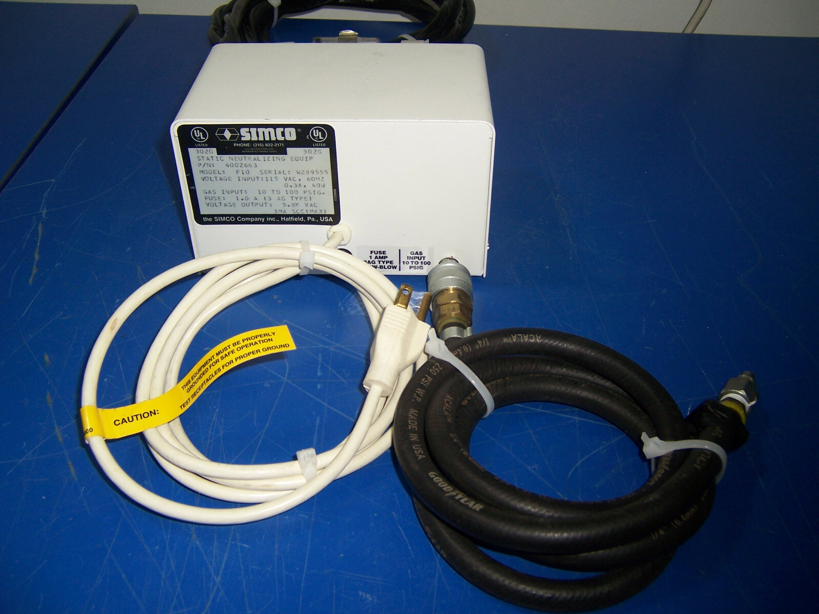 13319 simco f10 top gun static neutralizing blow off gun