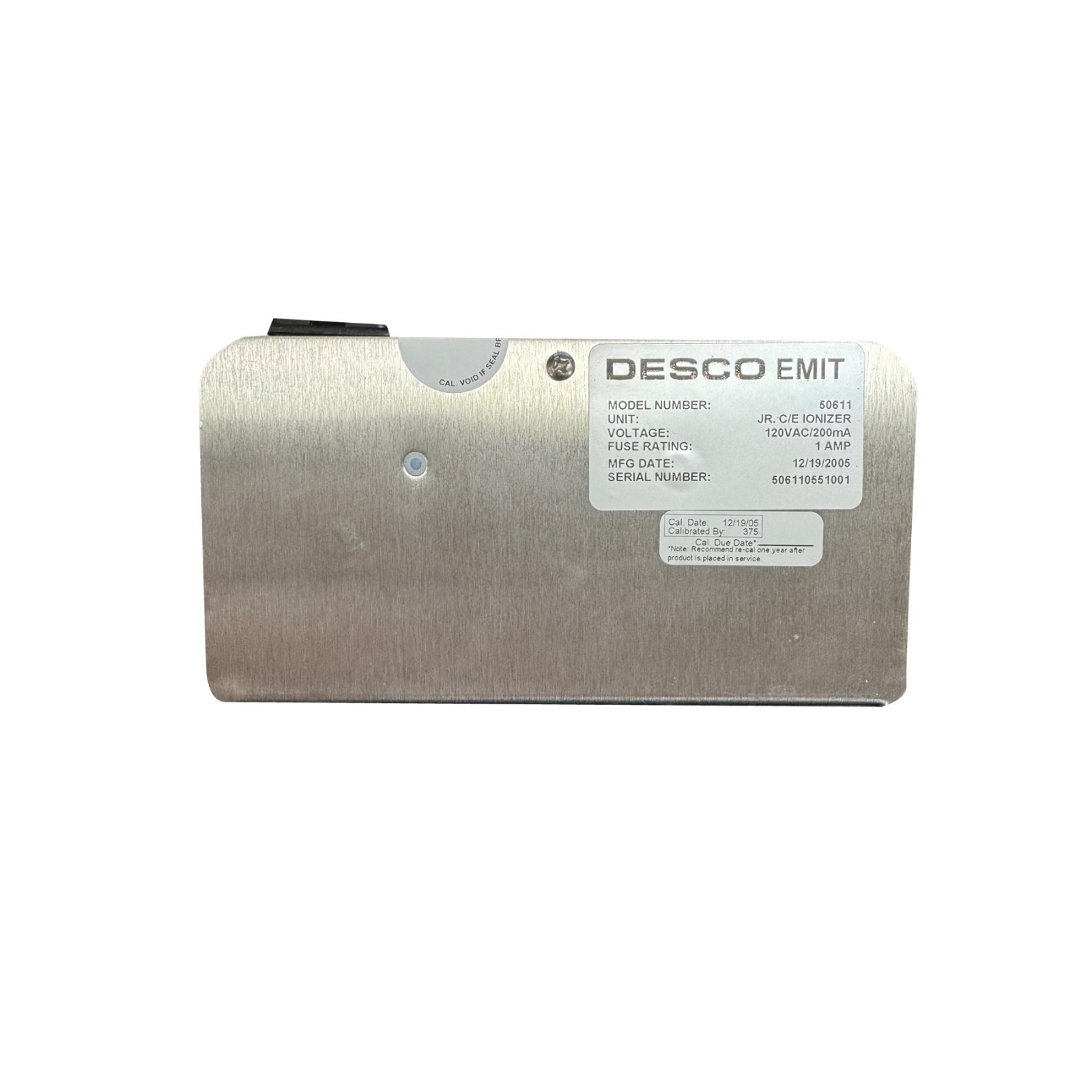 Desco EMIT 50611 JR. C/E Chargebuster High Output Ionizer – Static Neutralizer