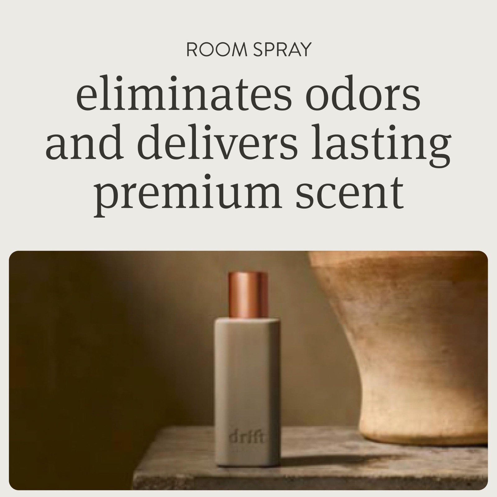 Drift Amber Scented Room Spray – Air Freshener – Clean Fragrance Oils – Premium