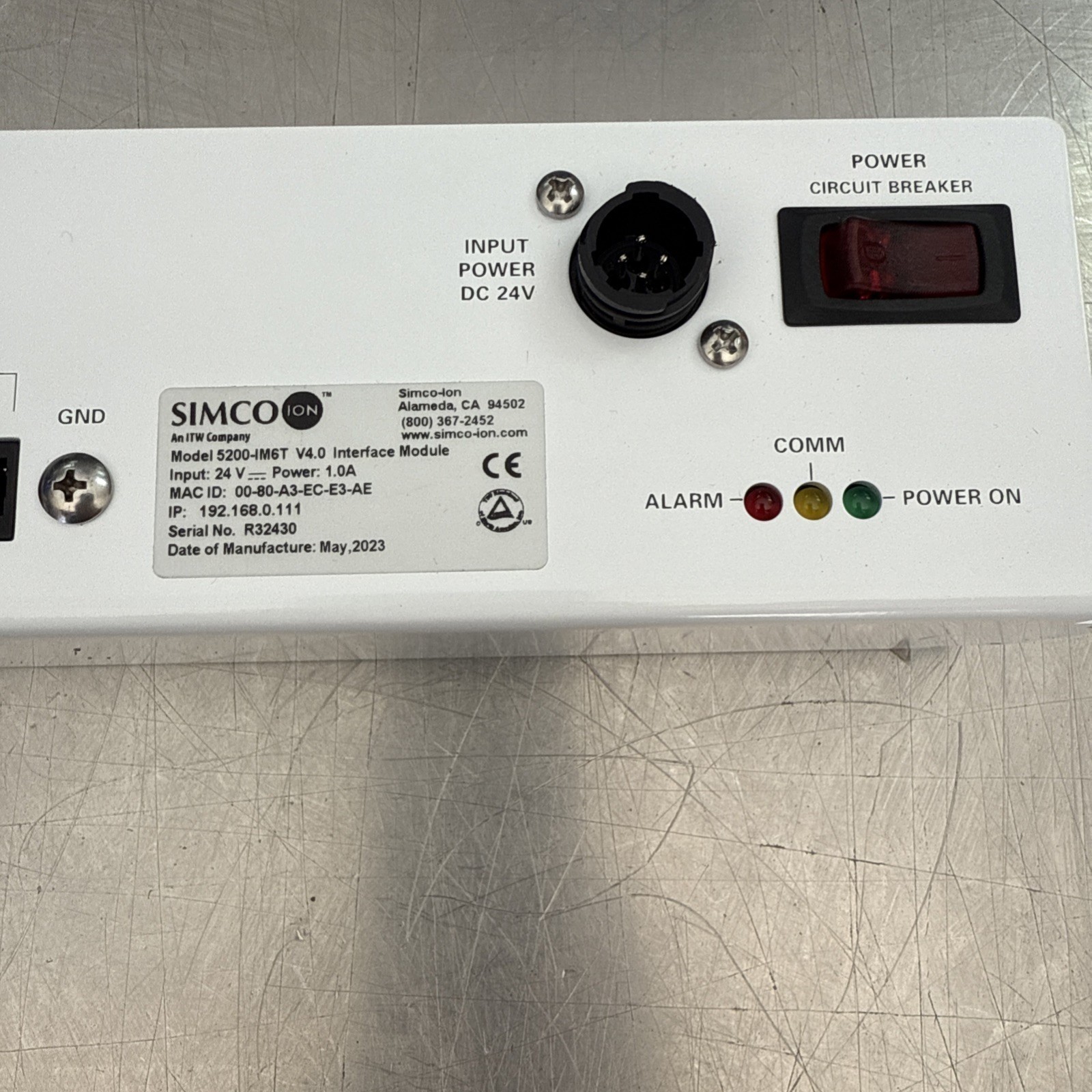 SIMCO ION 5200-IM6T Ion systems Ionizing Aerobar Interface Module, Works