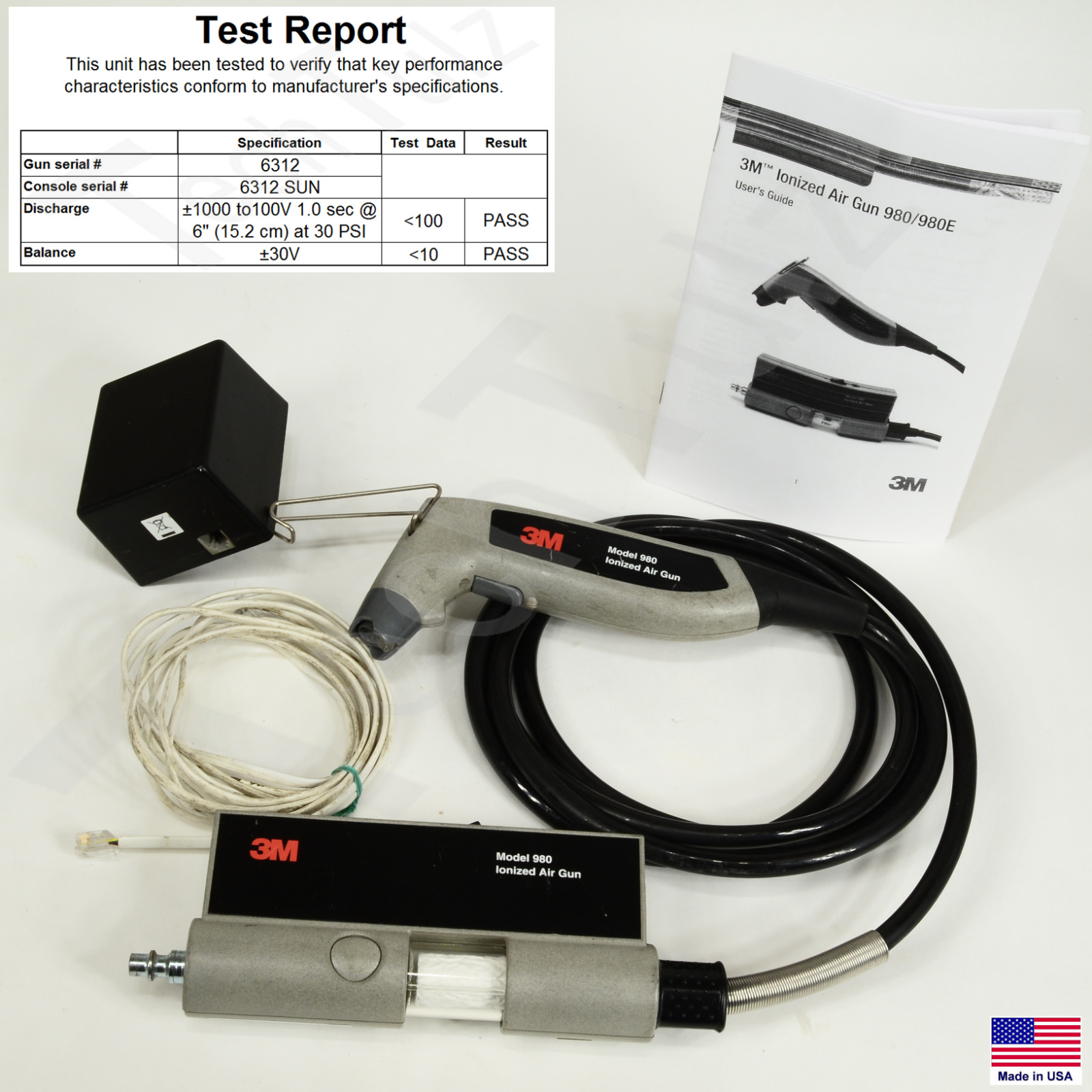 3M 980 Cleanroom-rated Ionizing Blow-off Gun – Refurbished – with Test Report