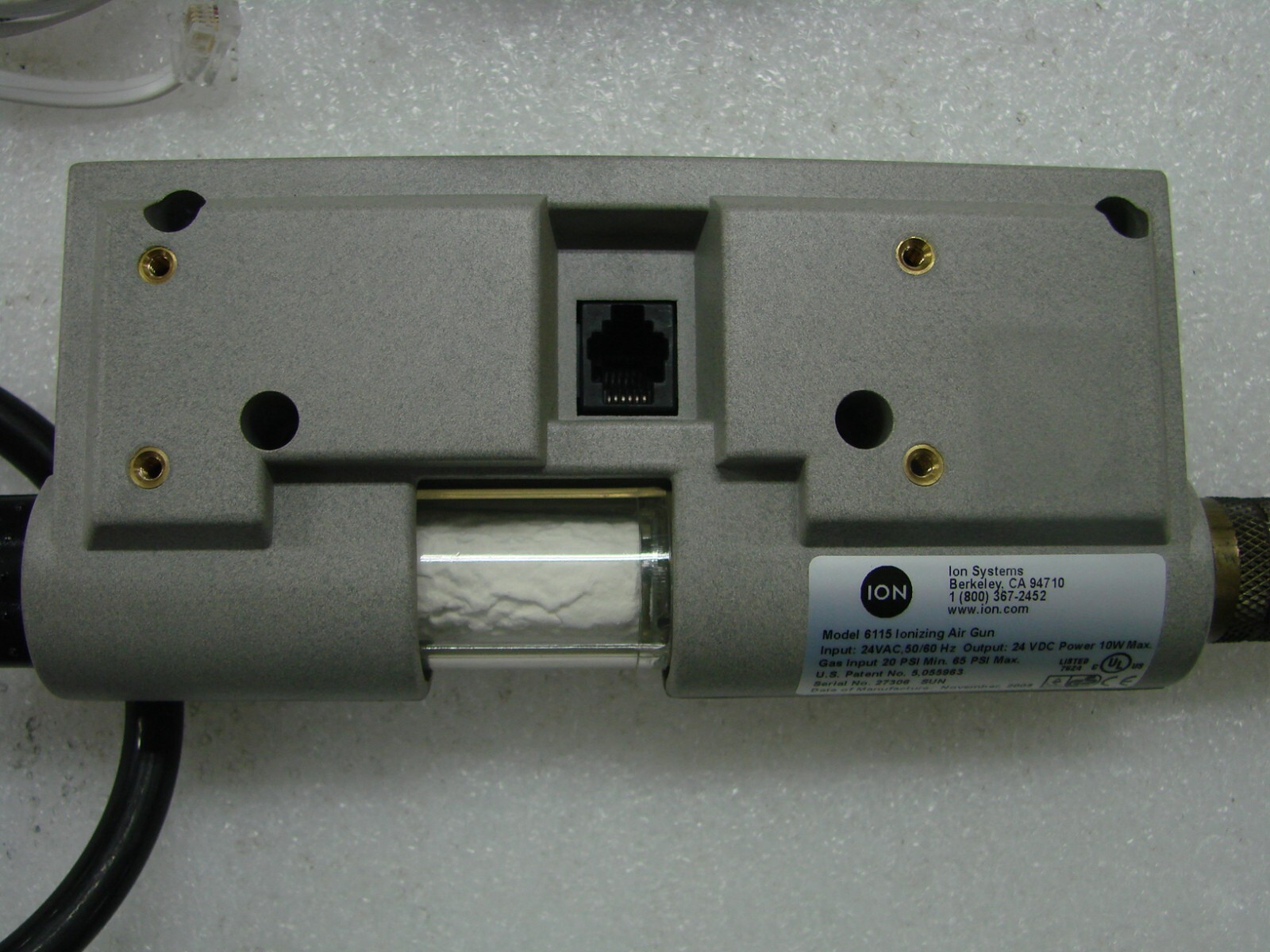 ION AIRFORCE 6115 IONIZING AIR GUN with Power Supply, Cable & Fixtures in Full
