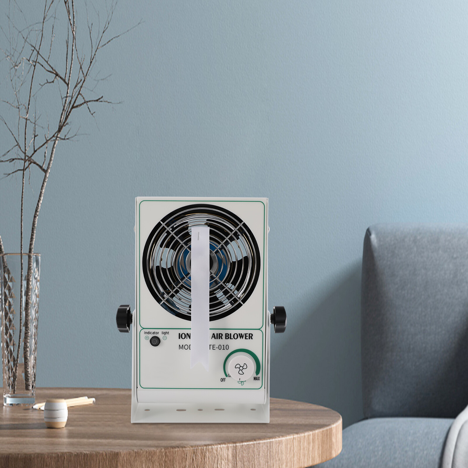 PC Ionizing Air Blower Fan Ion Anti Static Elimination Eliminator Adjustable