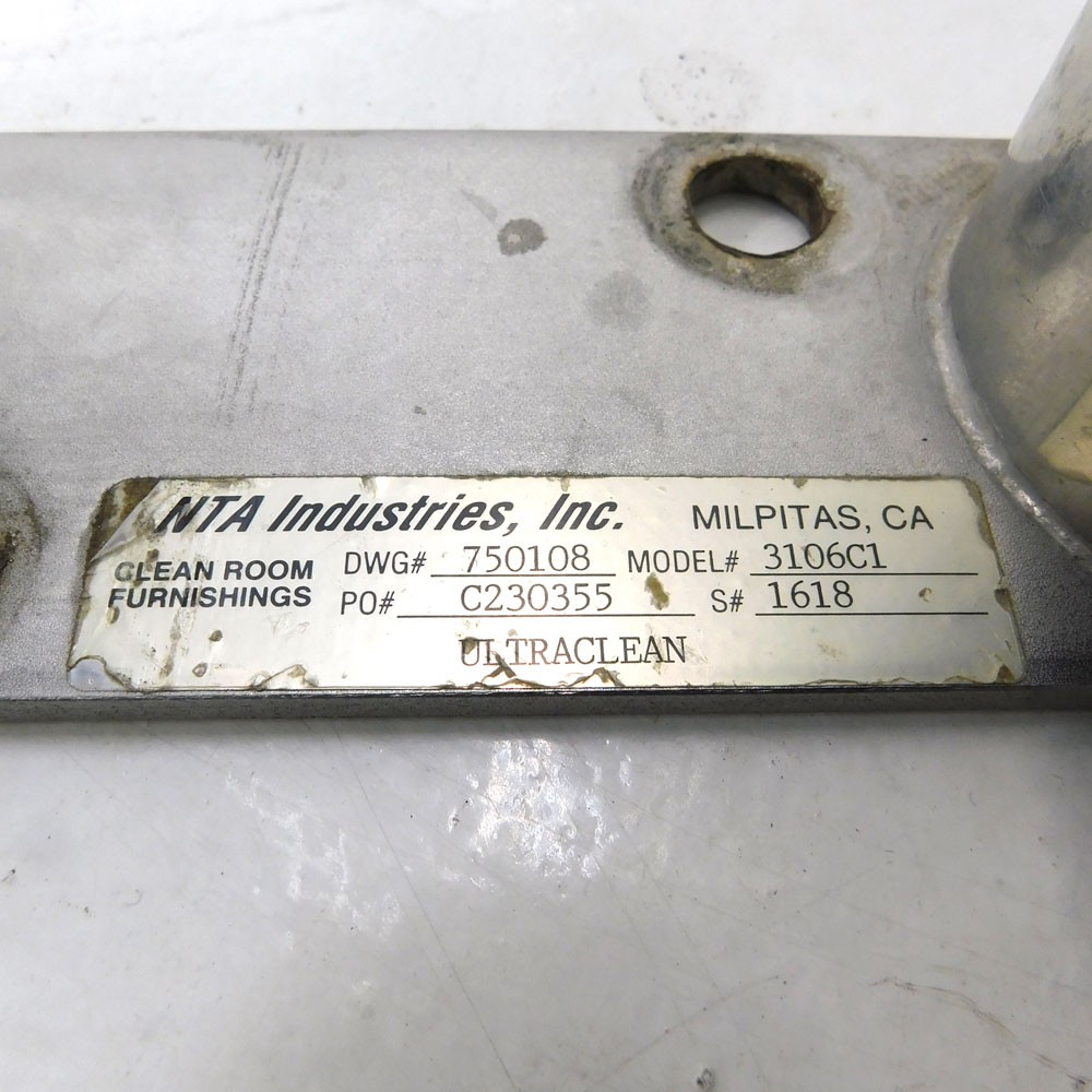 NTA Industries 3106C1 Cleanroom Dual Lean Rail Brushed Stainless Steel 48″W