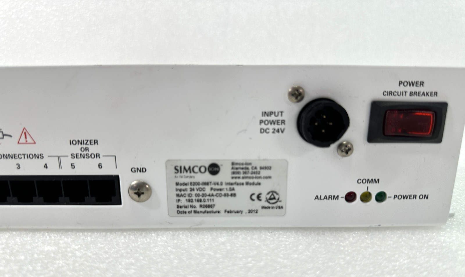 SIMCO ION 5200-IM6T-V4.0 Interface Module GREAT UNIT NICE DEAL FREE SHIPPING 🚚