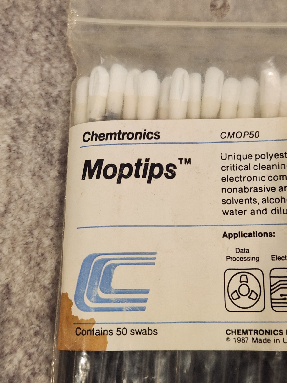 *** Bag of 27 ***, COVENTRY CmOP50 Swabs, Cleanroom, Polyester, White,…