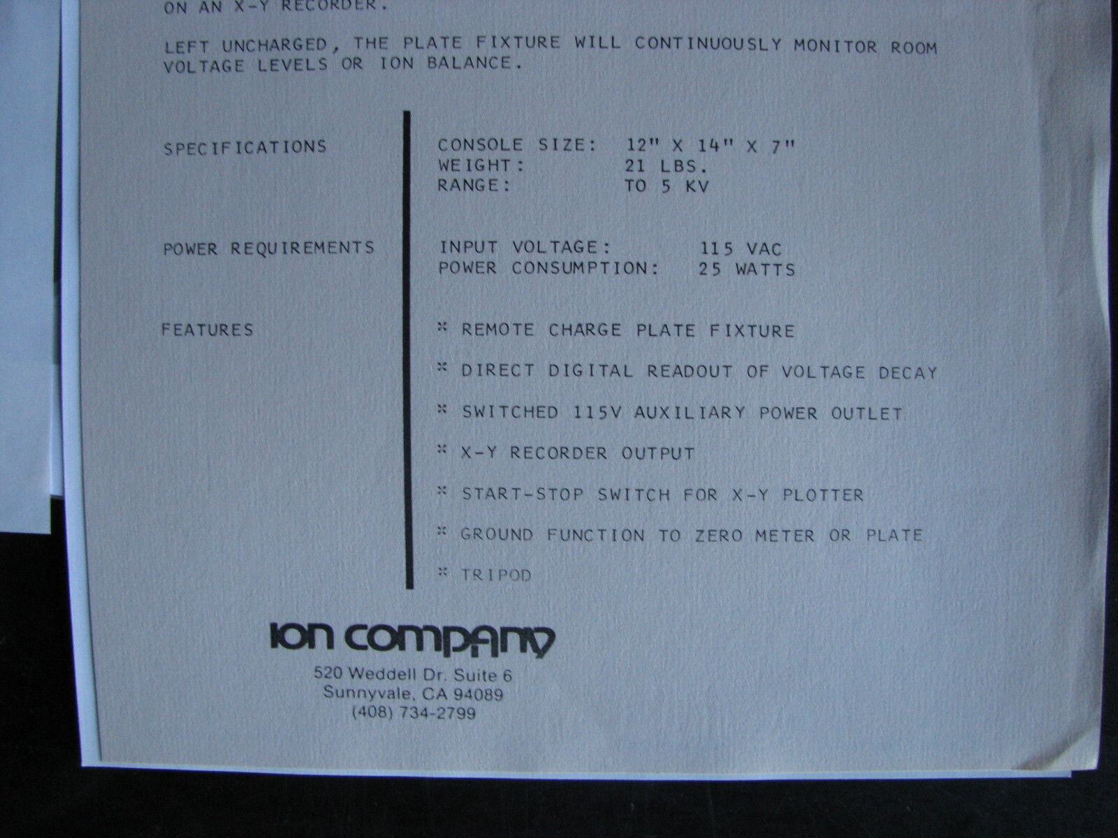 ION SYSTEMS CPM-354 CHARGE PLATE MONITOR w TREK 354A ESD MONITOR SIMCO