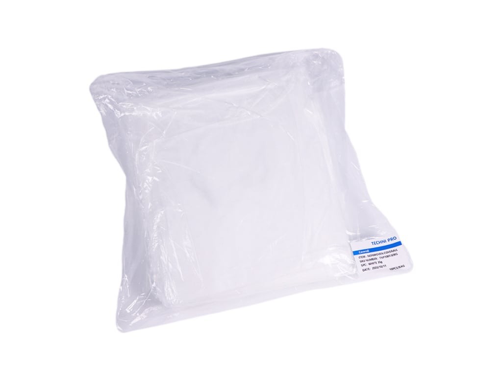 Techni-Pro TNP100132BG – Coverall, Non-Woven, 10 Pcs. (White)
