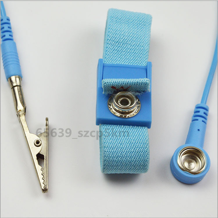 Anti-static Antistatic ESD Ground Strap Wrist Band Grounding Bracelet Blue #