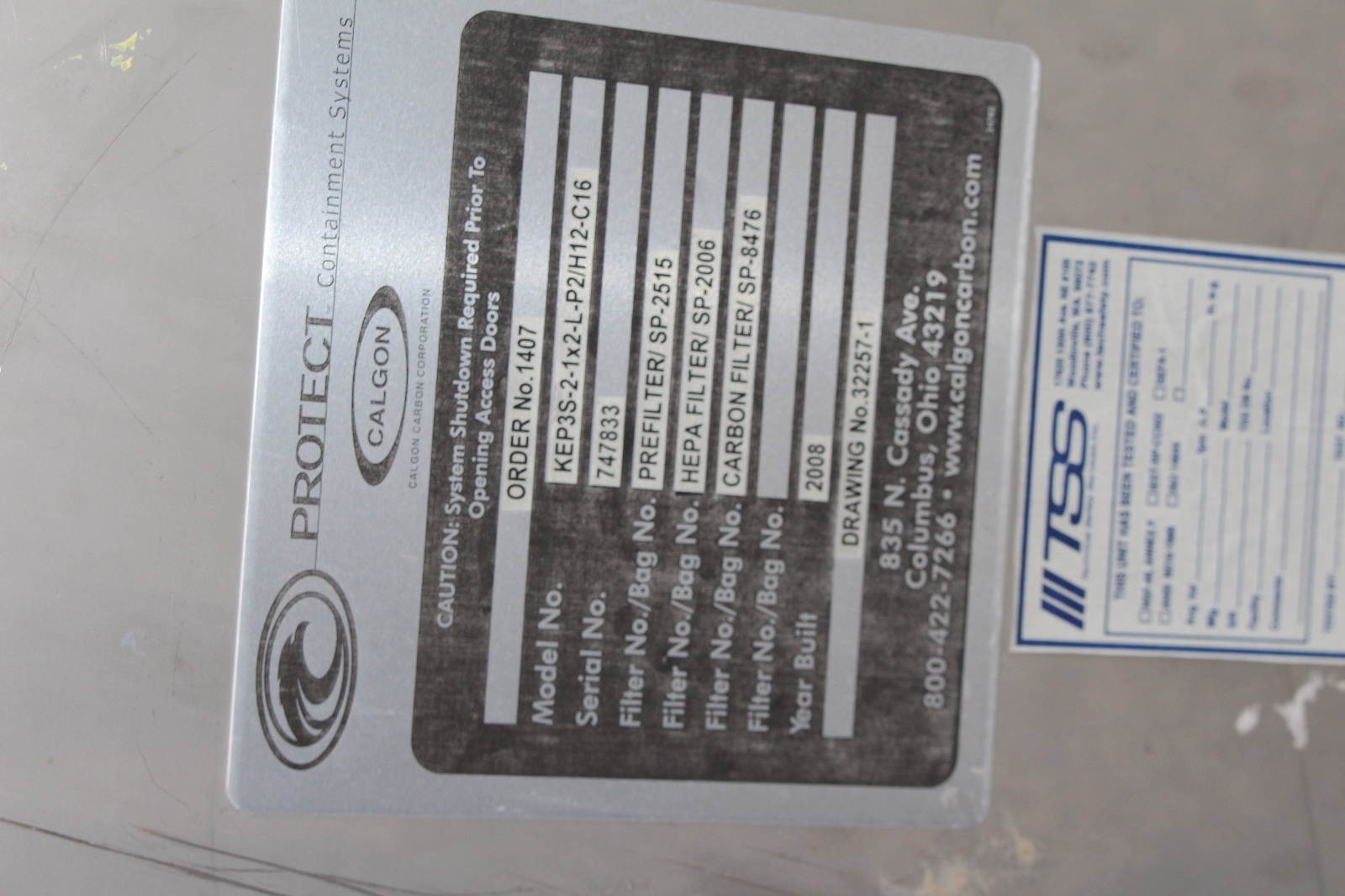 PROTECT CALGON CARBON STAINLESS FILTER HOUSEING KEP3S-2-1X2-L-P2/H12-C16