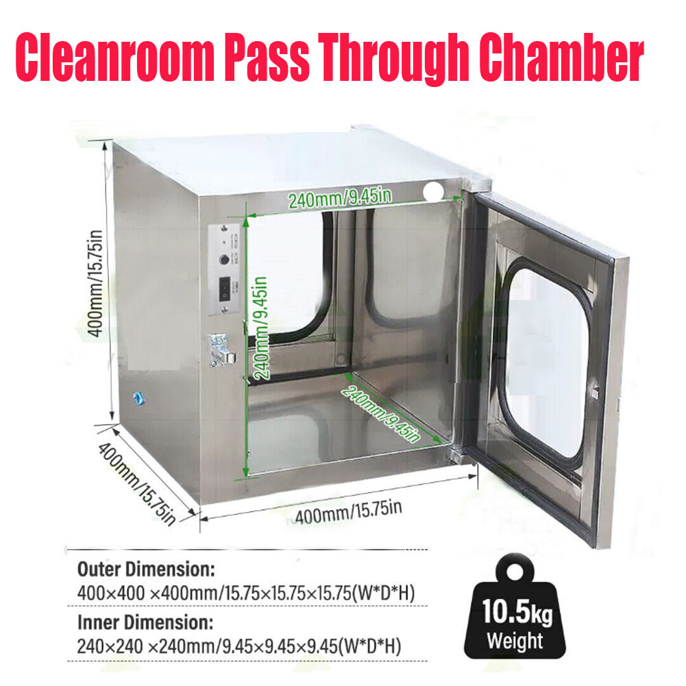 Stainless Steel Static Pass Box Electronic Interlock Clean Room Pass Through Box