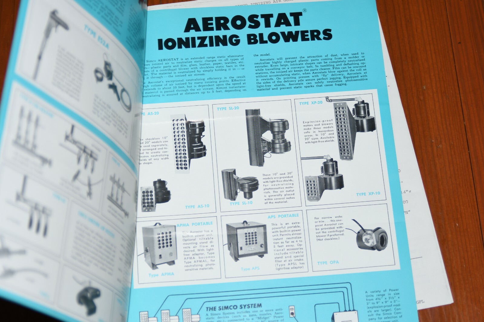 Vtg 1970s Simco Ionizing Air Gun & Aerostat Ionizing Blowers Brochure Price List