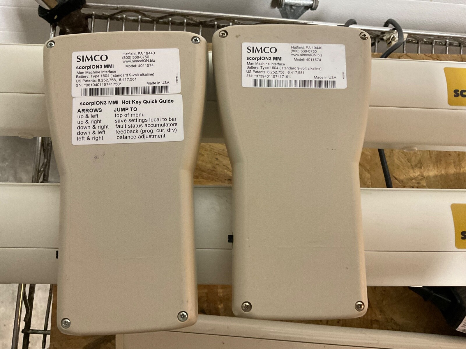 SIMCO LOT of scorpion3 MMI Man Machine Interface IONIZER Bar 44” power supply
