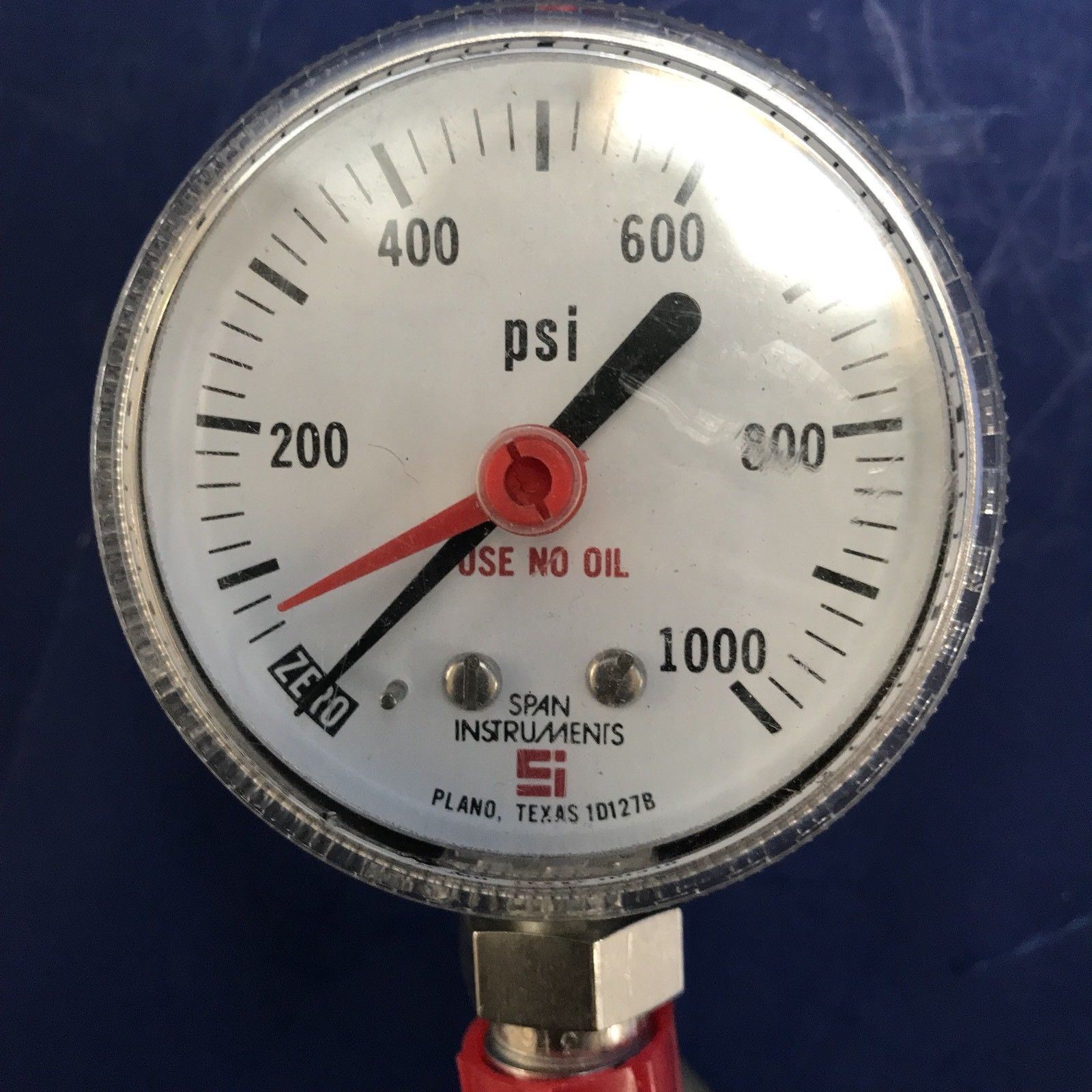 SPAN IPS 122 TYPE 1 Indicating Pressure Switch, 0-1000 psi, 1/4″ MVCR, Used