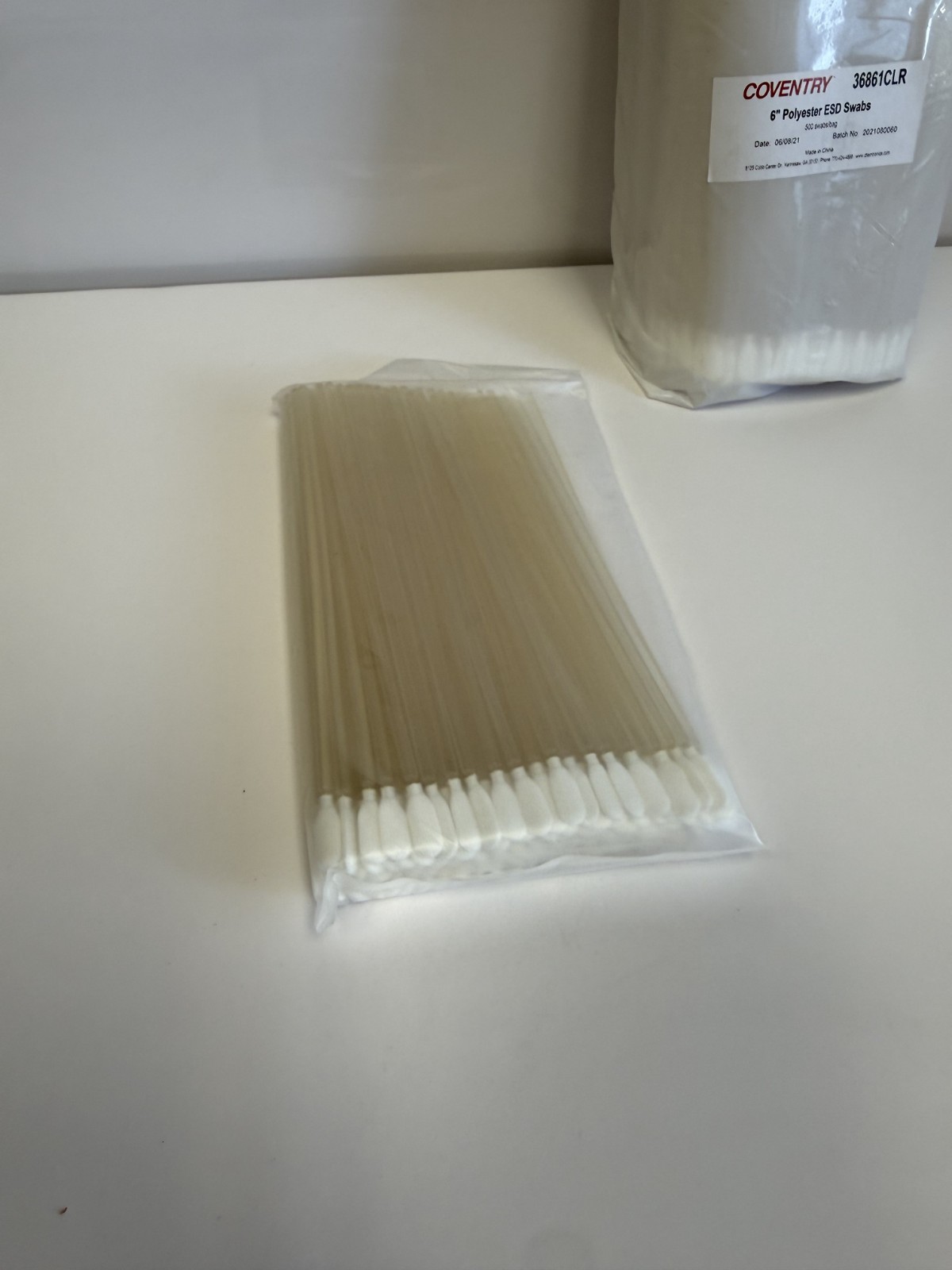 COVENTRY Polyester ESD Swabs 6″ 36861CLR, 500swabs/bag