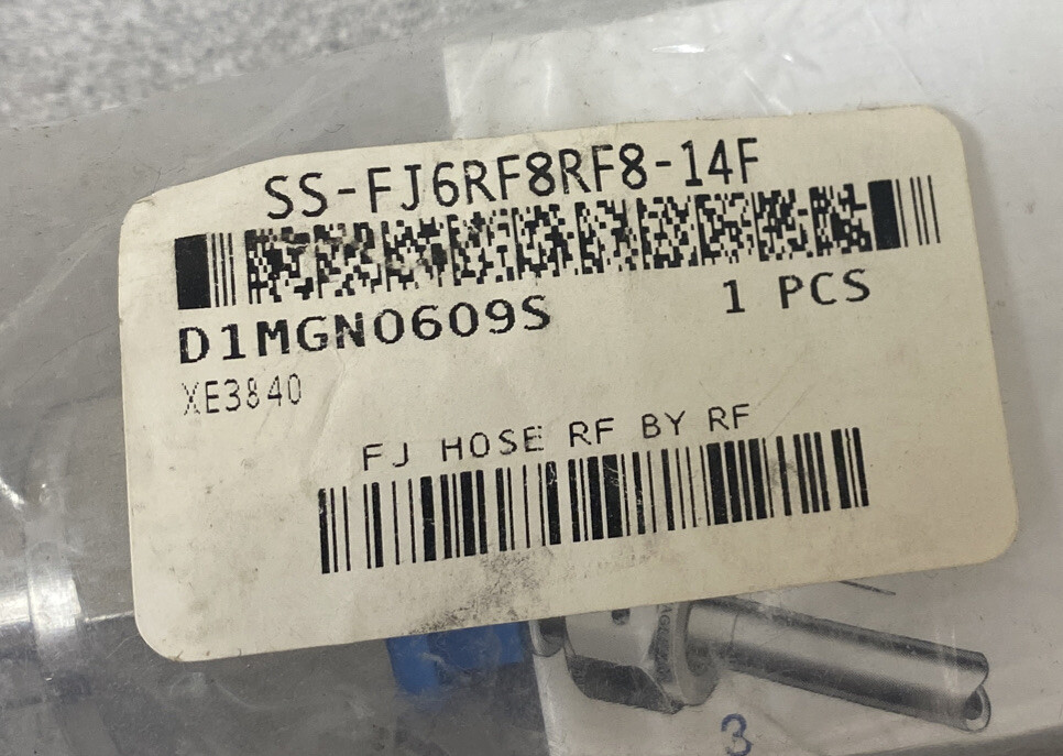 Swagelok Stainless Steel Flexible Insulated Tubing, SS-FJ6RF8RF8-14F FEMALE ENDS