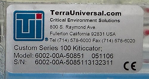 Terra Universal 6002-00A Kiticcator ISO 8 Acrylic N2/Nitrogen Desiccator/Dry Box