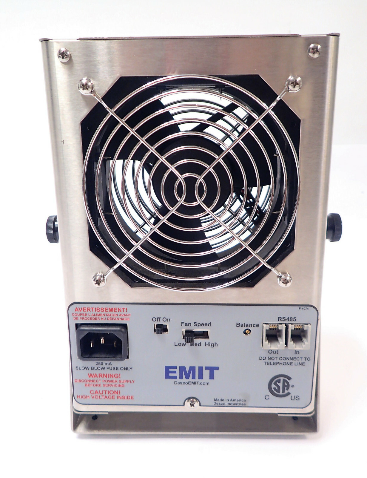 DESCO EMIT ZERO VOLT IONIZER 120VAC STAINLESS STEEL VERSION *GREAT CONDITION!*