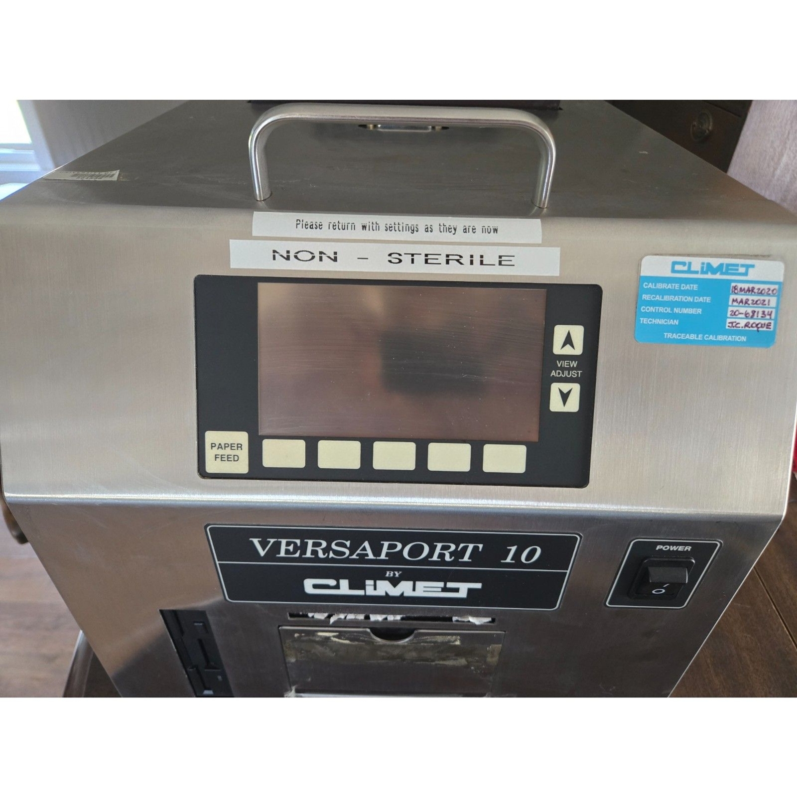 CLIMET VERSAPORT 10A Model Class 1 Laser Device Cleanroom Particle Counter-Works